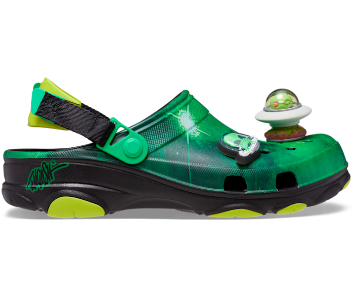 Crocs Classic All-Terrain x Ron English Unisex Clog (Black / Neon Green)
