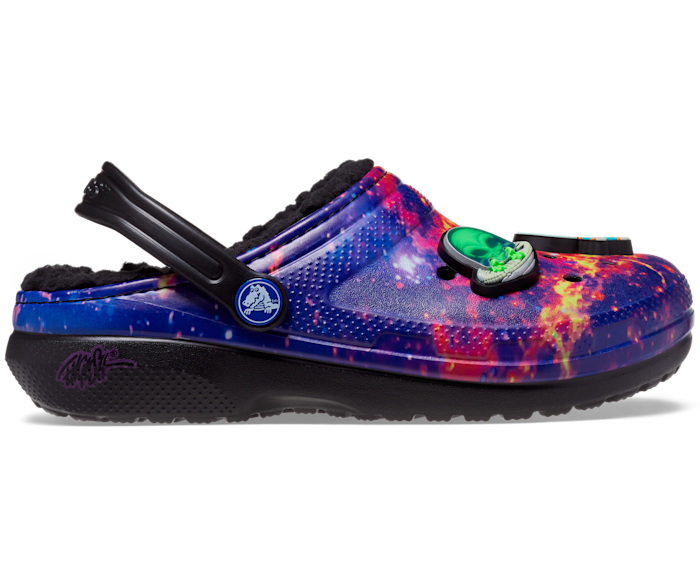 fuzzy purple crocs