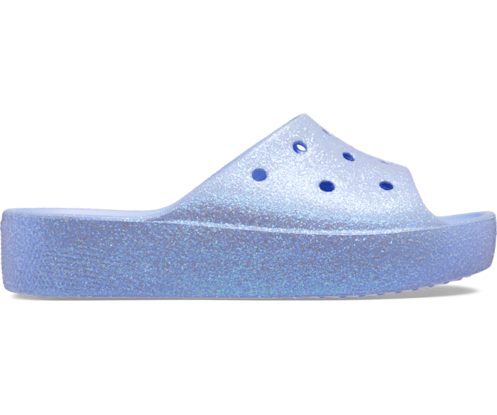 crocs platform glitter