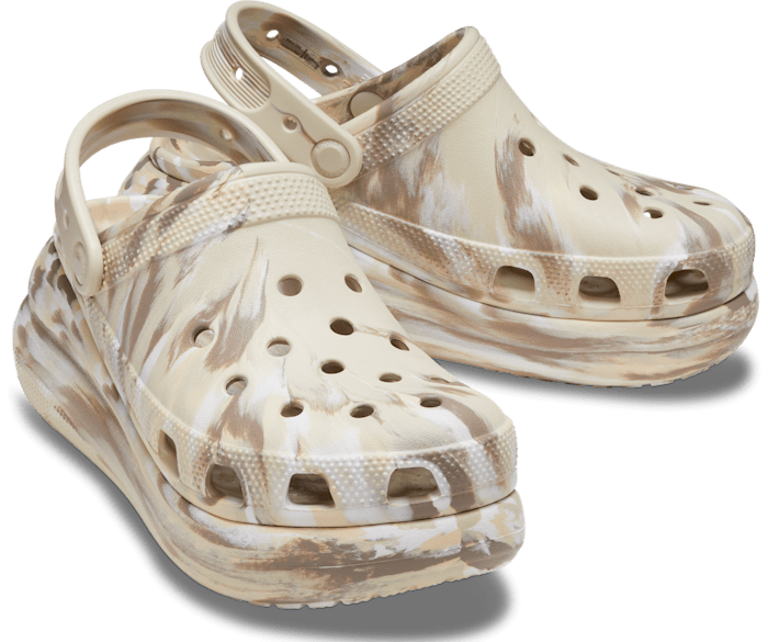 marble platform crocs