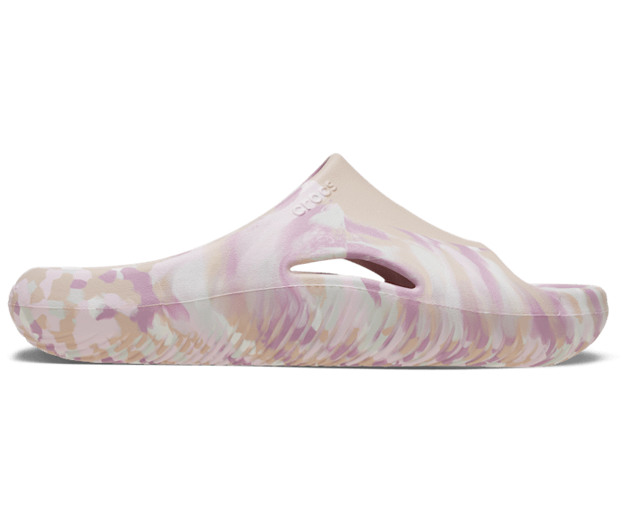 Quartz Mellow Marbled Slide - Side - Crocs