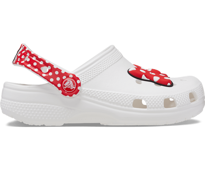 Crocs Toddler Disney Minnie Mouse Classic Clog, White/Red, C4