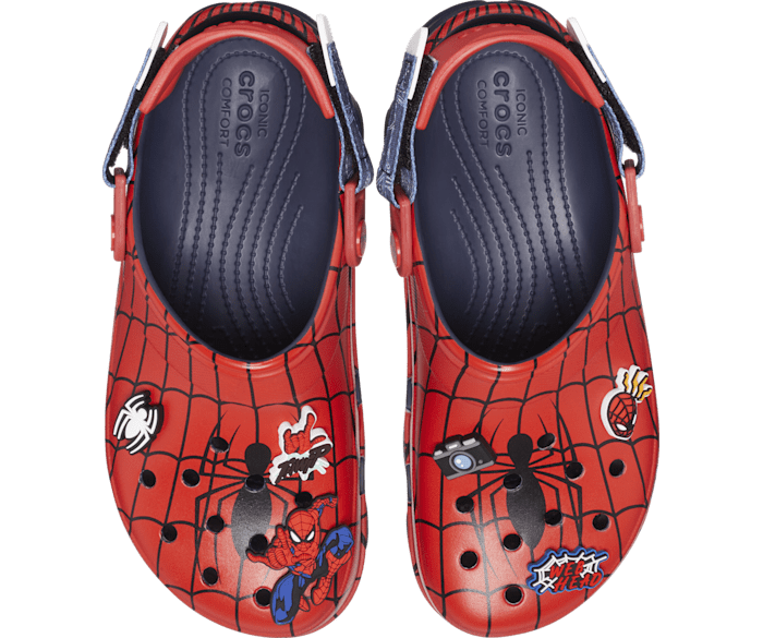 Zueco Crocs Crox Cross Con Banda y Aplique Spiderman Hombre Araña - 19/26