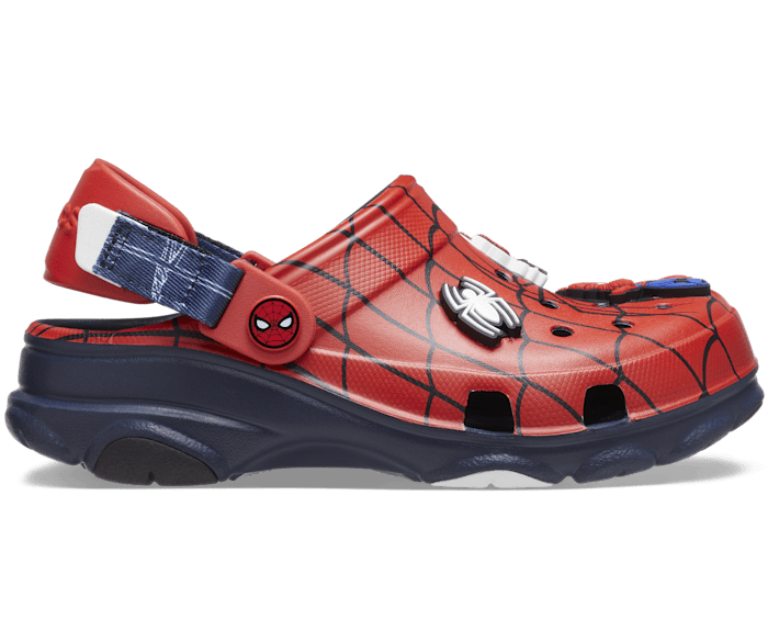 AND THEY GLOW??? #fyp #spiderman #crocs #spidermancrocs