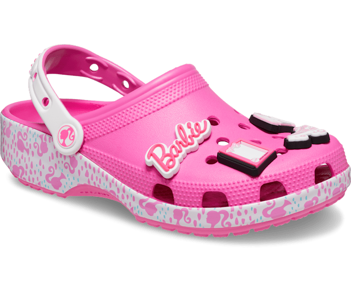 Barbie theme is in! Check out these crocs! Croc charms available on ou