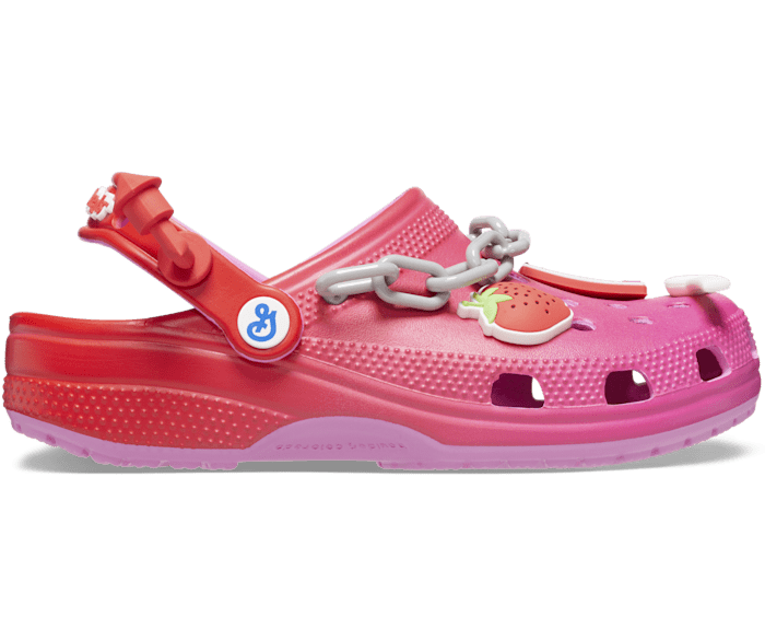 Crocs Classic Clogs Pink w/ Charms Sz 14 Women Men