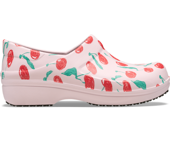 Pink Milk Neria Pro II LiteRide Graphic Work Clog - Side - Crocs PFD