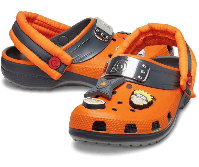 orange and grey crocs