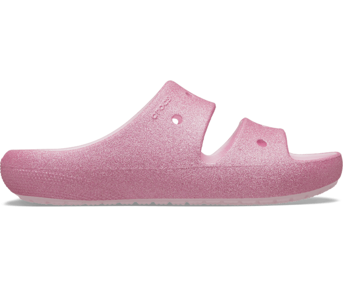 Pink Milk Kids’ Classic Glitter Sandal 2.0 - Side - Crocs