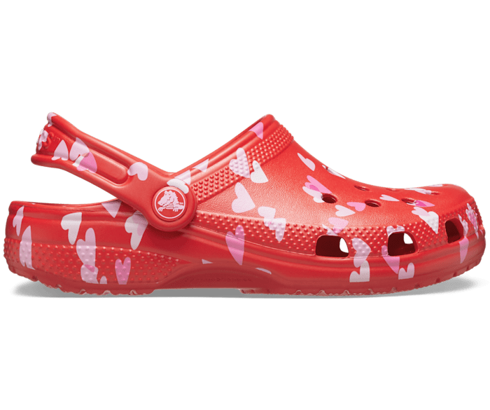Cherry Red Toddler Classic Valentine’s Day Clog - Side - Crocs