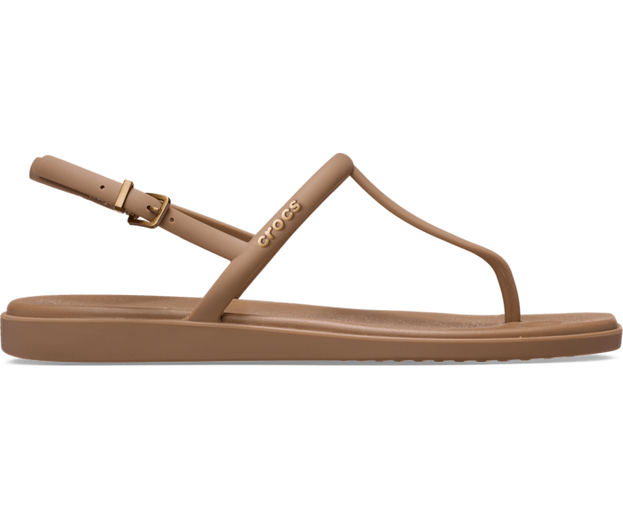 Milk Chocolate Women's Miami Thong Flip - Side - Crocs