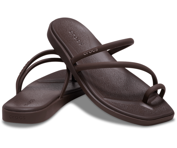 Coffee Women's Miami Toe Loop Sandal - Pair - Crocs