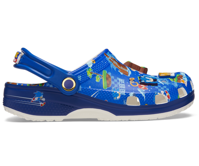 Blue Bolt / Multi Toddlers' Sonic the Hedgehog Classic Clog - Side - Crocs