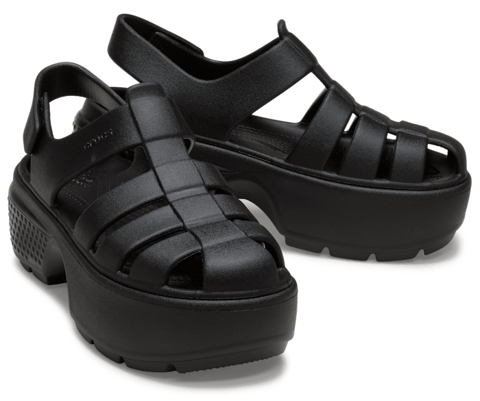 Black Stomp Fisherman Sandal - Pair - Crocs