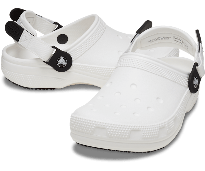 White Classic Work Clog - Pair - Crocs PFD