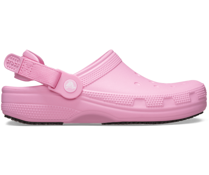 Pink Tweed Classic Work Clog - Side - Crocs PFD