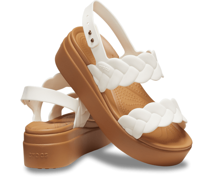 Chalk Brooklyn Woven Low Wedge - Pair - Crocs