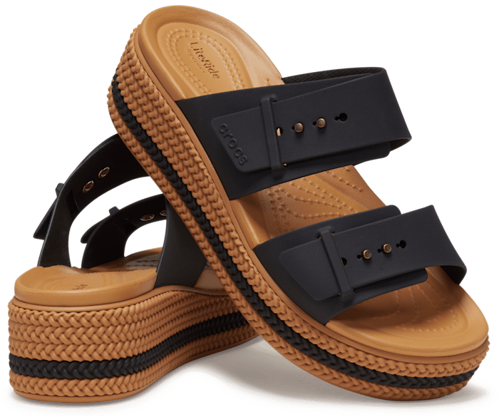 Black Brooklyn Woven Buckle - Pair - Crocs