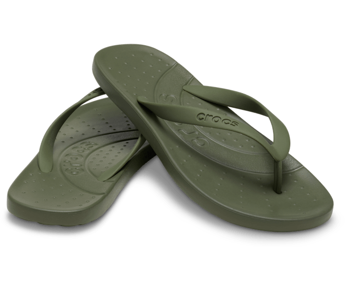 Army Green Crocs Flip - Pair - Crocs