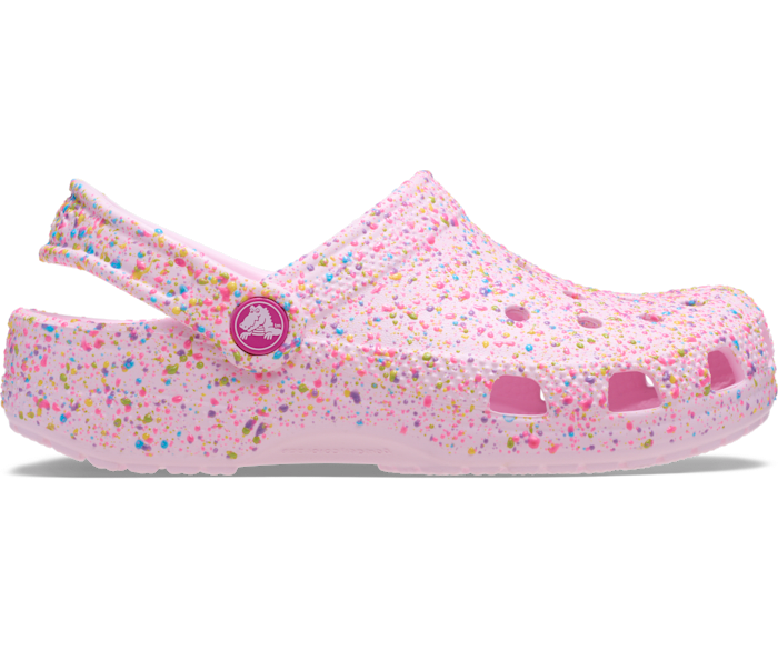 Pink Milk Kids’ Classic Splatter Paint Clog - Side - Crocs