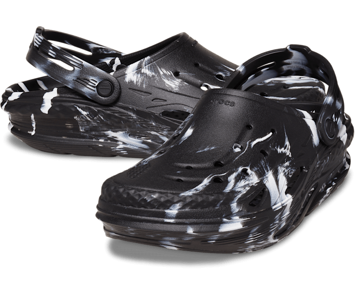 Black / White Off Grid Marbled Clog - Pair - Crocs