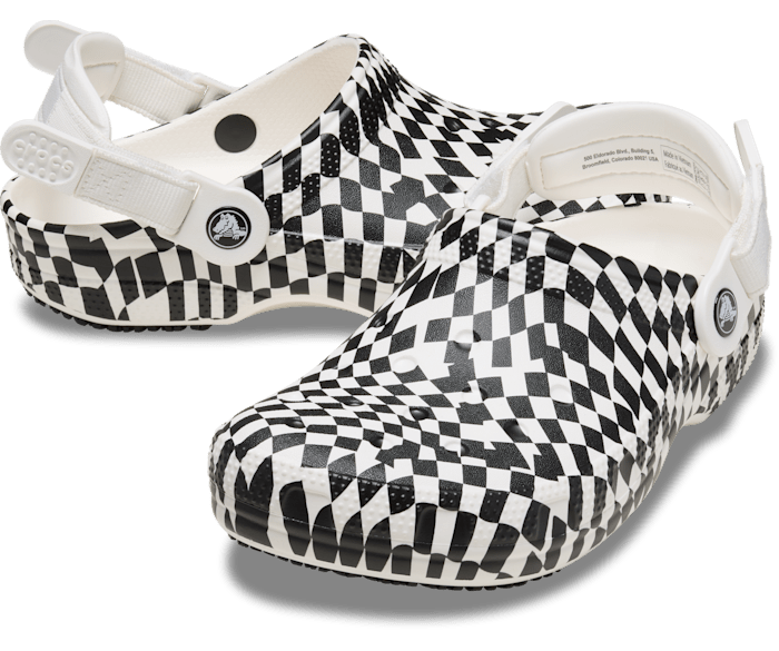 White / Black Classic Work Graphic Clog - Pair - Crocs PFD