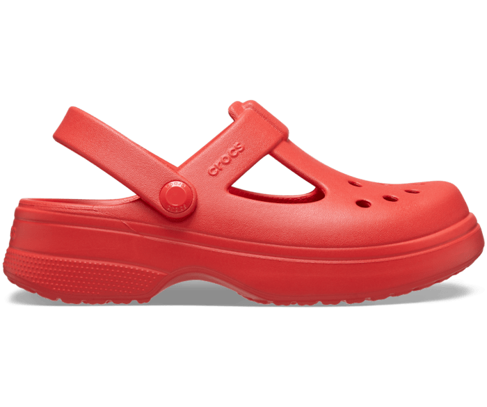 Cherry Red Toddler Classic Mary Jane Clog - Side - Crocs
