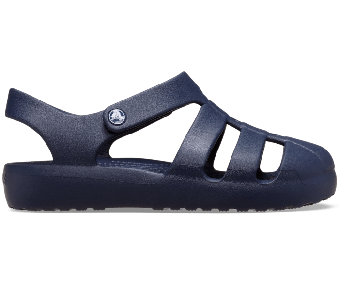 Navy Kids' Classic Fisherman Sandal - Side - Crocs