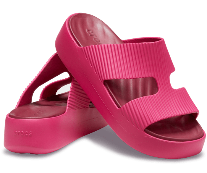 Dragon Fruit Getaway Groove Platform H-Strap - Pair - Crocs