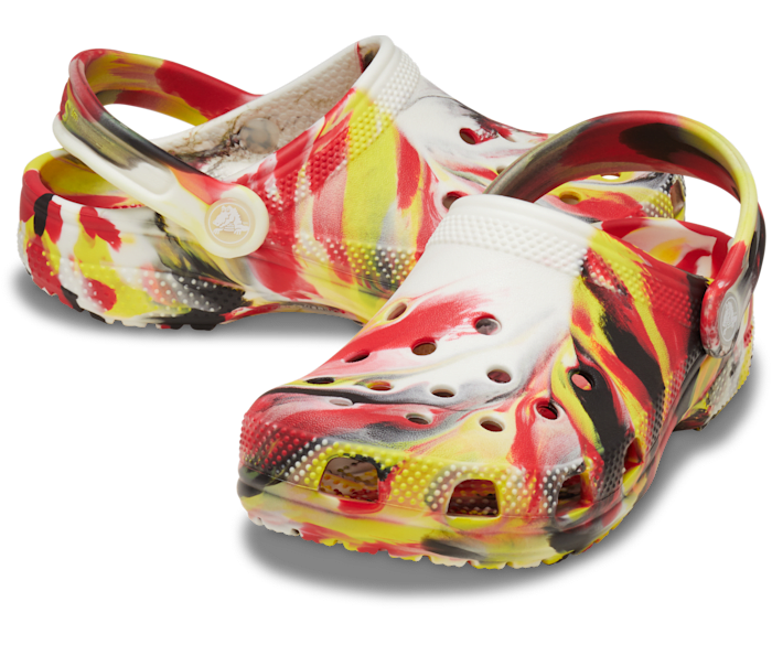 Varsity Red / Multi Kids' Classic Glow-in-the-Dark Marbled Clog - Pair - Crocs