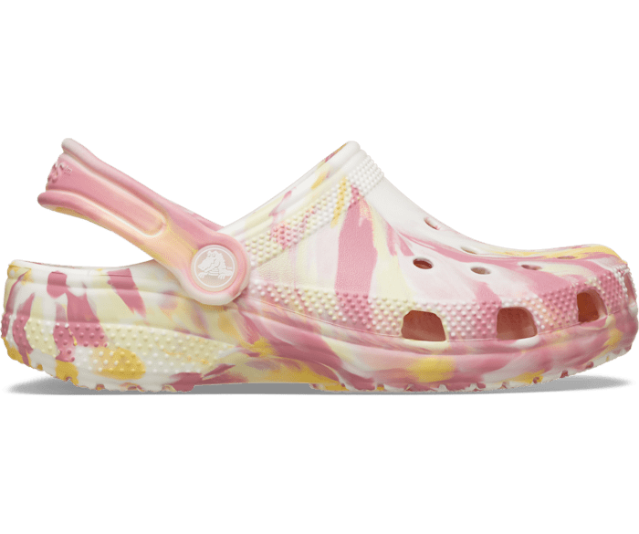 Daylily / Multi Toddler Classic Glow-in-the-Dark Marbled Clog - Side - Crocs