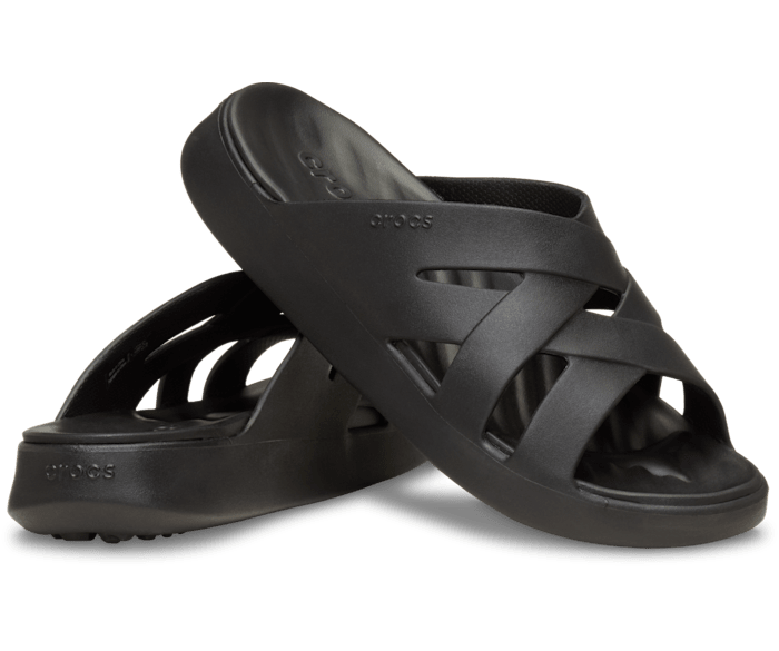 Black Getaway Weave Slide - Pair - Crocs