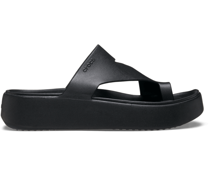 Black Getaway Platform Toe Loop - Side - Crocs