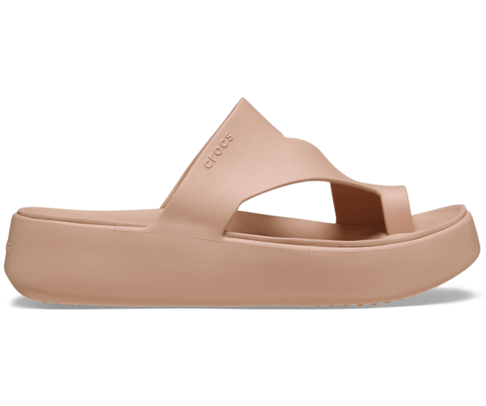 Pink Caramel Getaway Platform Toe Loop - Side - Crocs