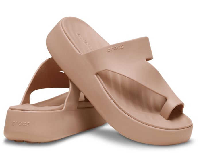 Pink Caramel Getaway Platform Toe Loop - Pair - Crocs