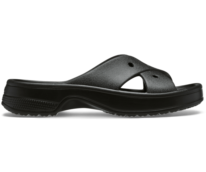 Black Classic Women's Cross Strap - Side - Crocs
