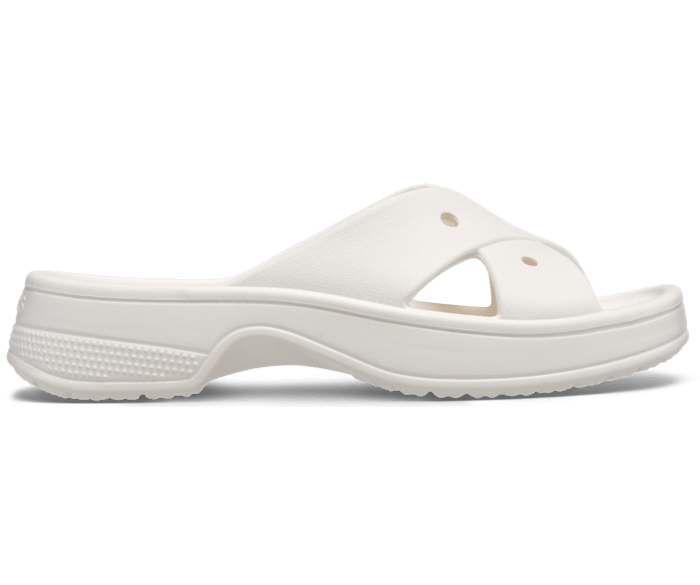 Chalk Classic Women's Cross Strap - Side - Crocs