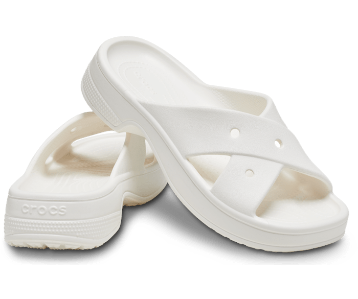 Chalk Classic Women's Cross Strap - Pair - Crocs