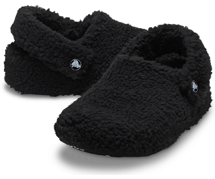 Black Kids' Classic Cozzzy Slipper - Pair - Crocs