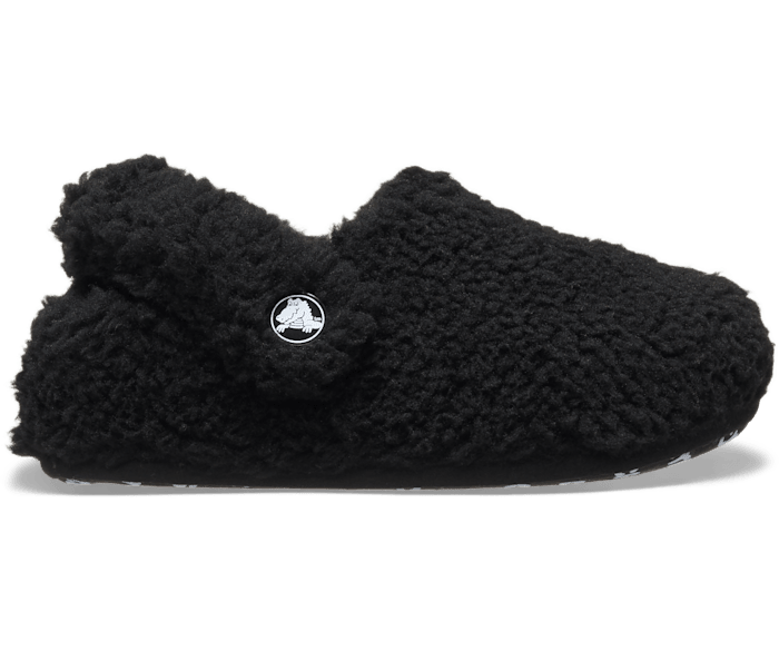 Black Toddler Classic Cozzzy Slipper - Side - Crocs