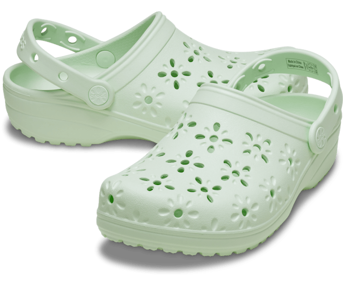 Jade Tint Classic Floral Cut-Out Clog - Pair - Crocs
