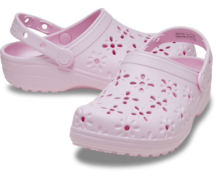 Pink Milk Classic Floral Cut-Out Clog - Pair - Crocs