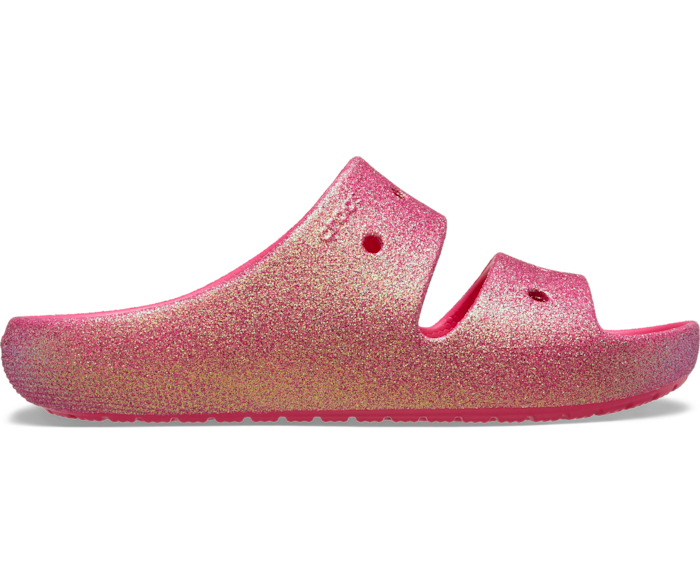 Dragon Fruit Classic Iridescent Glitter Sandal 2.0 - Side - Crocs