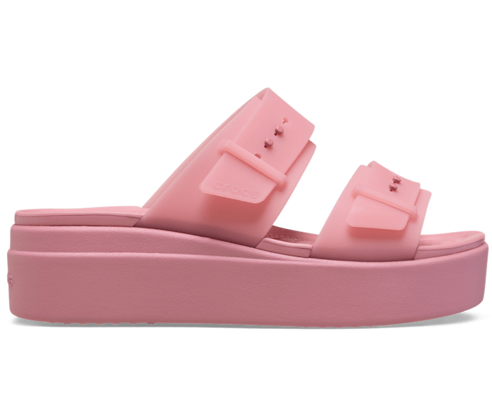 Rosette Brooklyn Buckle Frosted Low Wedge - Side - Crocs