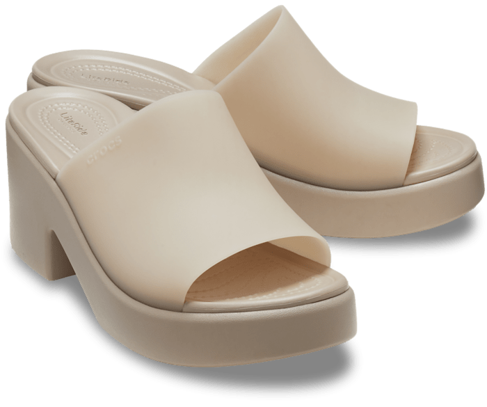 Taupe Brooklyn Frosted Slide Heel - Pair - Crocs