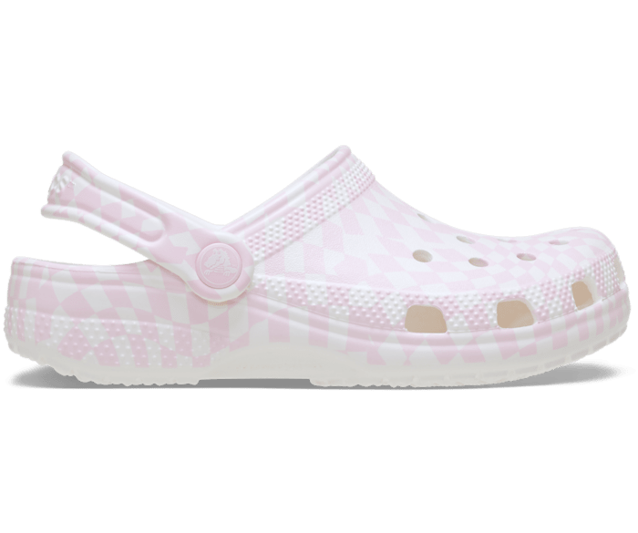 Pink Milk Kids’ Warped Checker Clog - Side - Crocs
