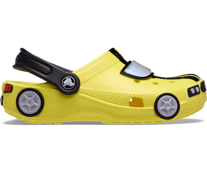 Cyber Yellow Toddler Classic IAM Race Car Clog - Side - Crocs