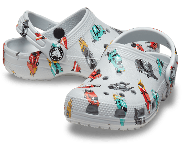 Mirage / Multi Toddler Classic Race Cars Graphic Clog - Pair - Crocs