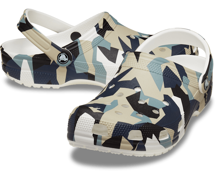 White / Multi Classic Geo Camo Clog - Pair - Crocs
