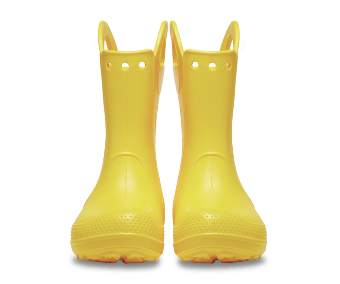 Yellow Kids’ Handle It Rain Boot - Custom Angle - Crocs